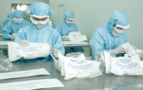 Lingettes pour salles blanches en microfibre